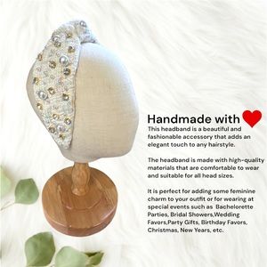 096 - White Snow Handmade Headband